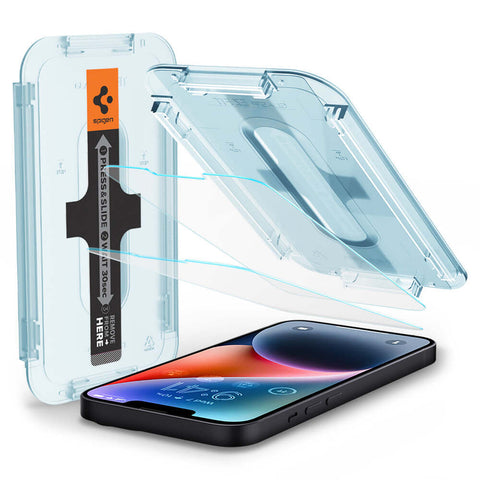 SPIGEN EZ Fit 2PCS Glass Screen Protector for iPhone 14 Plus/13 Pro Max (Clear)
