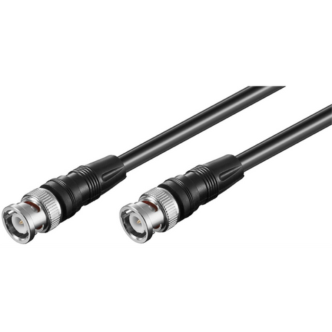 Goobay BNC Connector Cable (RG58) Shielded for Stationary Radios and Microphones - Black