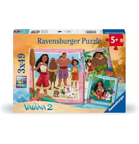 Ravensburger Puzzle 3x49pc - Disney Moana 2 On to New Adventures
