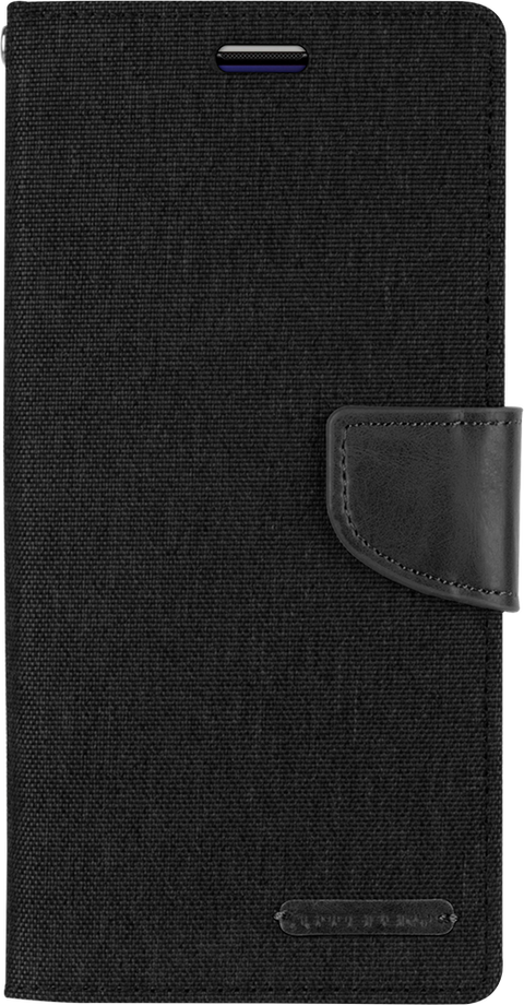 Goospery Canvas Diary For Galaxy A21S - Black