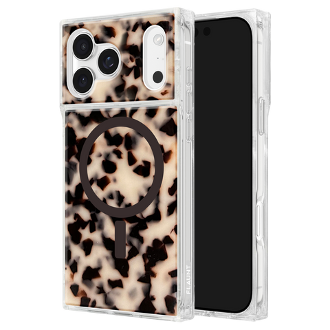 Flaunt Square Blonde Tortoise Shell for iPhone 17 Pro Max