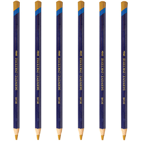 Derwent Inktense Pencil Golden Yellow 0230 Pack 6