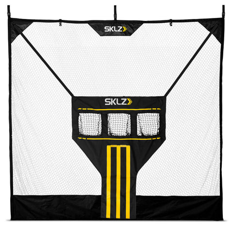 SKLZ Portable Suspended Cricket Training Stumps Net Black Yellow 75cm Length