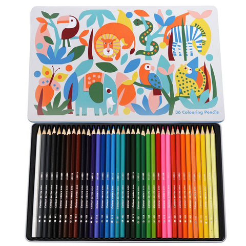 Rex London Colouring Pencils Drawing Stationery 3y+ (Wild Wonders) [36-Pieces]