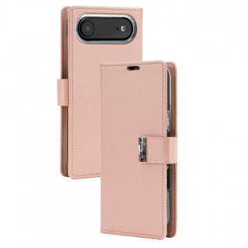 Goospery Rich Diary for iPhone Air - Rose Gold, Non-Magsafe