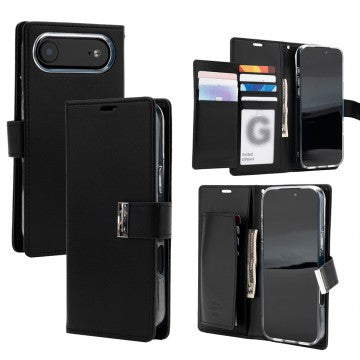 Goospery Rich Diary for iPhone Air - Black, Non-Magsafe