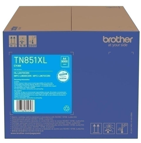 Brother TN-851XLC Toner Ink Cartridge Original Genuine (Cyan)