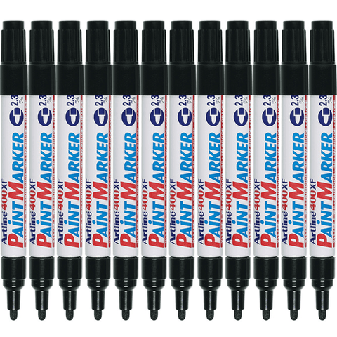 Artline 400XF Box 12 Paint Marker Pen Bullet Tip 2.3mm (Black)