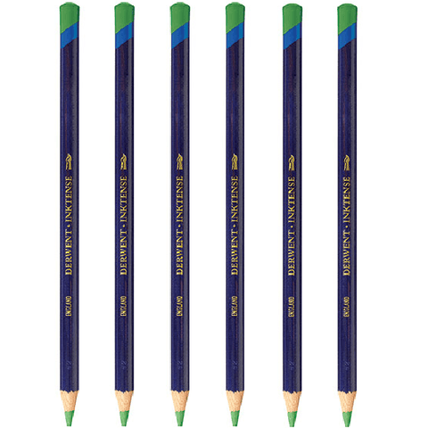 Derwent Inktense Pencil Apple Green 1400 Pack 6