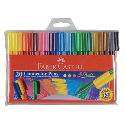 Faber-Castell Connector Pens Assorted Wallet 20