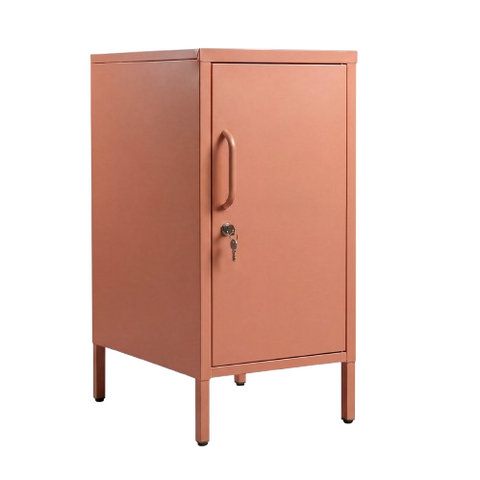 Desky Sidekick Metal Locker Cabinet - Coral / Right Opening