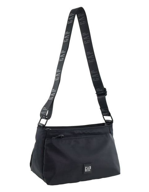 GAP Women's Travel Vegan Leather Modern Shoulder Crossbody Bag Black