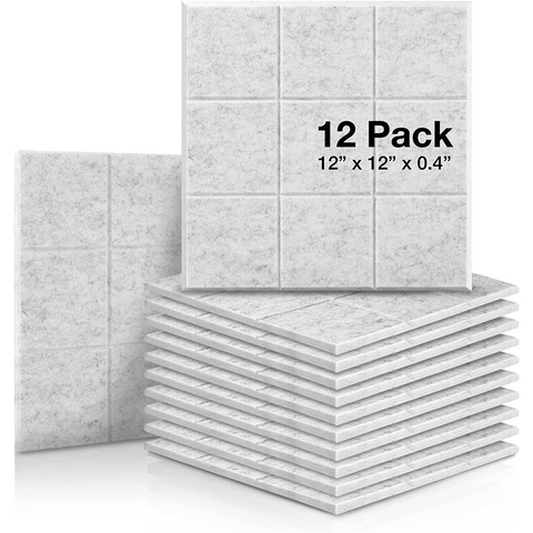 iDEER LIFE Acoustic Foam Wall Panels 12pcs (White)