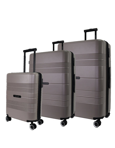 Pierre Cardin Travel Hard Shell Case CABIN/MED/LRG Travel Luggage Set (Tau) [3-Pieces]