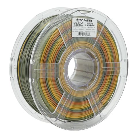 3D META Gradient Silk PLA 3D Printing Filament - Metal Rainbow