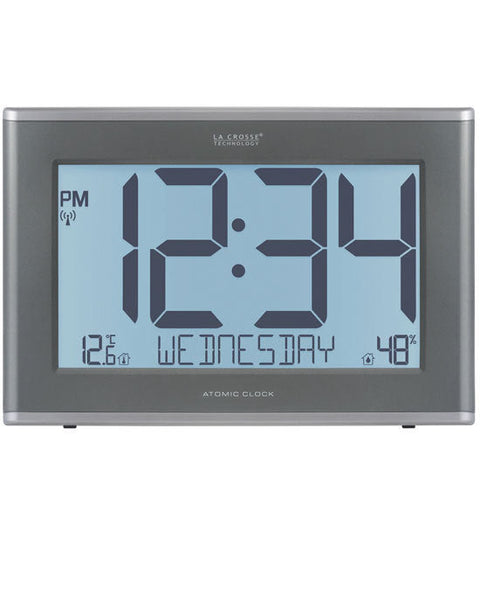 La Crosse 513-21867 Jumbo Wall Clock with Indoor Temp Humidity and Backlight