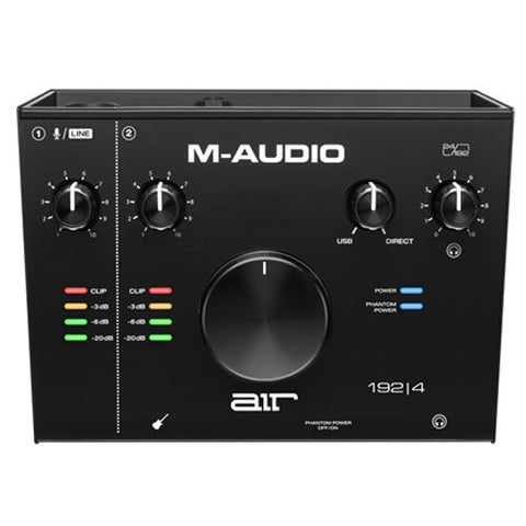 M-Audio Air 192/4 USB 2x2 Audio Interface Monitoring with Midi (Black)
