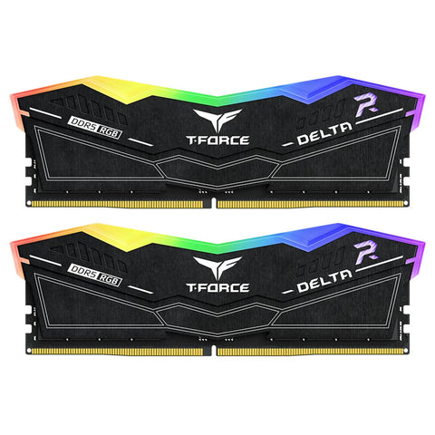 Team Group T-Force Delta 16GB (2 x 8GB) DDR5 RGB 5200MHz CL40 Desktop RAM (Black)