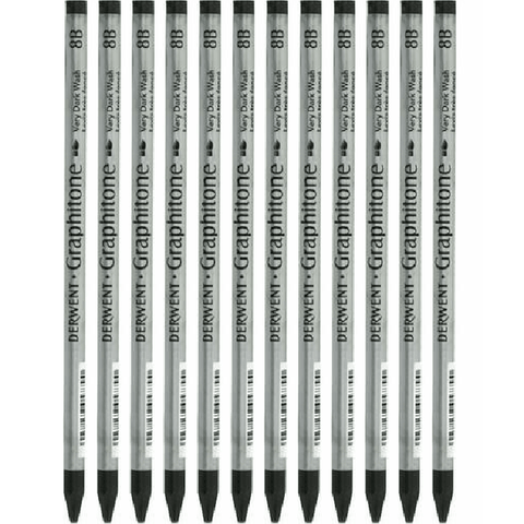 Derwent Watersoluble Graphitone Pencil (8B) [12 Pack]