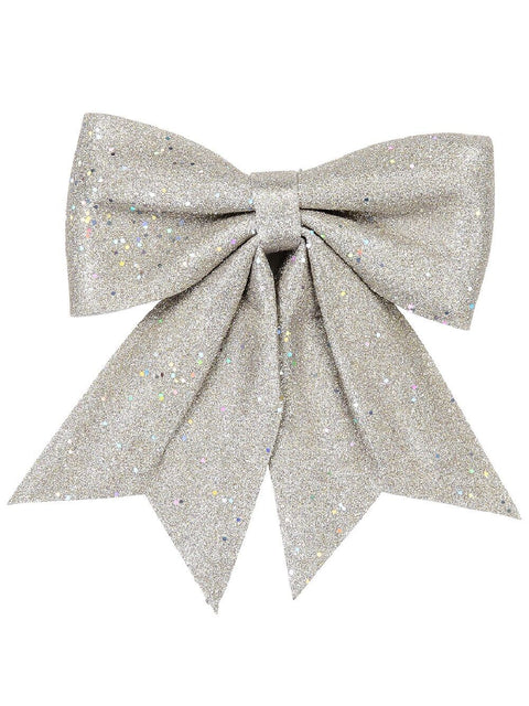Christmas Warehouse - DECRB100 Champagne Glitter & Sequin Adorned Timeless Monumental Bow | 40cm Champagne