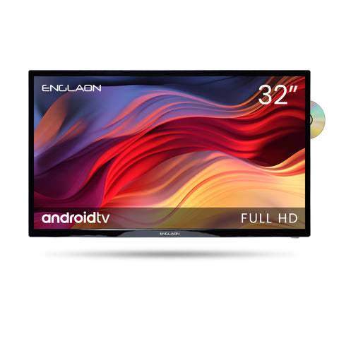 Englaon 32" Full HD Android 11 Smart 12V TV with DVD Combo & Chromecast