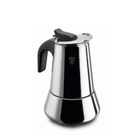 Pezzetti 4-Cup Stainless Steel Stovetop Espresso Coffee Maker w/ Handle Silver