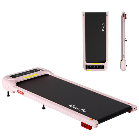 Everfit Treadmill Electric Walking Pad with Incline Under Desk Home Gym (Pink)