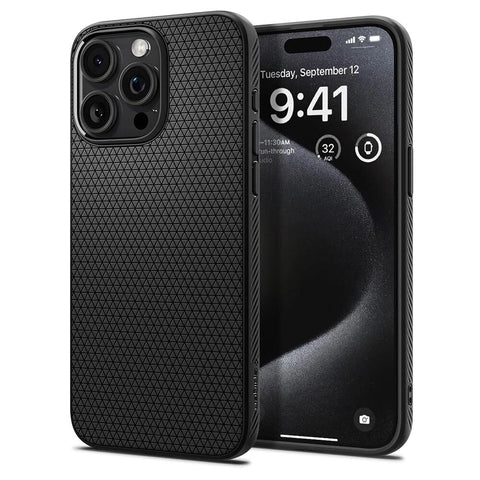 Spigen Apple iPhone 15 Pro Max Liquid Air Case - Black