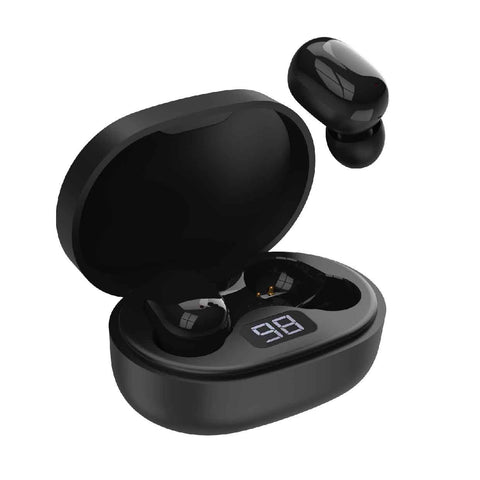 Laser TWS Mini Earbuds with ENC and LED Display (Black)