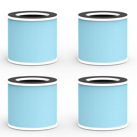 AROVEC 4-Pack Replacement Filter for AV-P100 Air Purifier 3-in-1 Blue