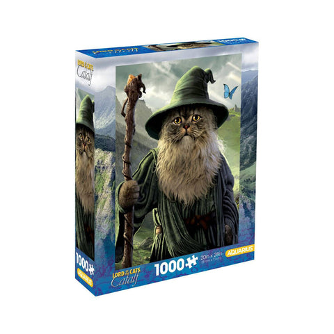 Aquarius 1000pc Aquarius Lord of the Cats Catdalf Fantasy Cardboard Puzzle