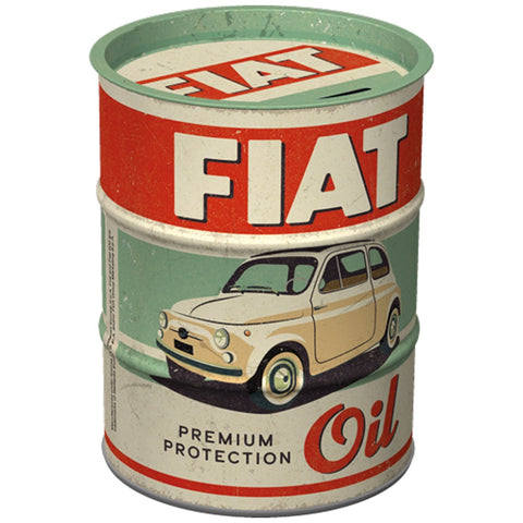 Nostalgic-Art Money Storage Box Oil Fiat Premium Protection 9.3x9.3x11.5cm