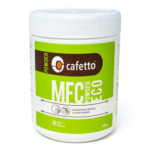 Cafetto Mfc Eco Powder 500G Jar - Organic Alkaline Milk Frother Cleaner - Green