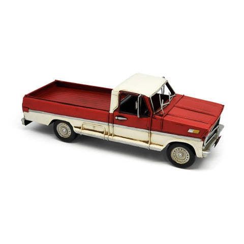 Boyle Metal Ornament Figurine 1970 Ford F-100 Ranger Car 33cm (Red)