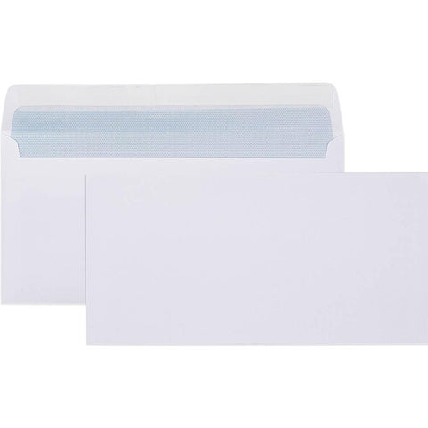 Cumberland DL Envelopes Plain Face Secretive Strip Seal 80GSM 110x220mm White Box 500