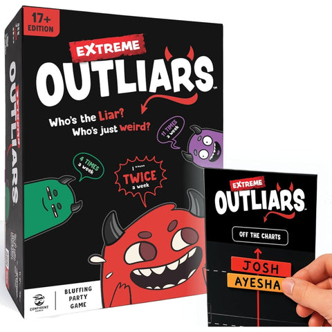 Confident Games Extreme Outliars Outrageous Bluffing Party Game