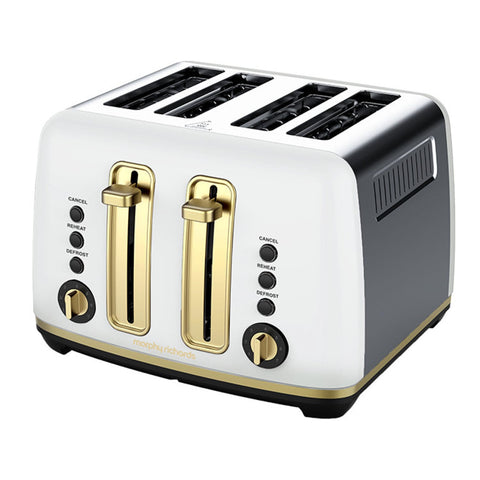 Morphy Richards Ascend Soft Gold White 4 Slice Toaster with Variable Browning