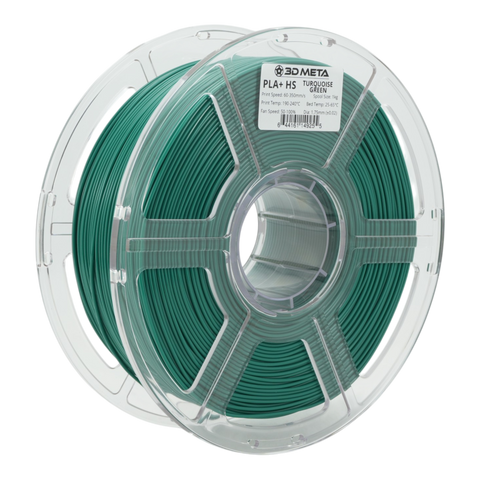 3D META High Speed PLA+ HS 3D Printing Filament - Turquoise Green
