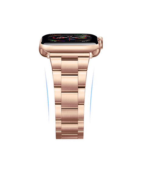 Friendie Sydney Collection Steel Link Band for Apple Watch 7/8/9/10/11/SE  (Rose) [Large] [42/44/45/46mm Ultra 49mm