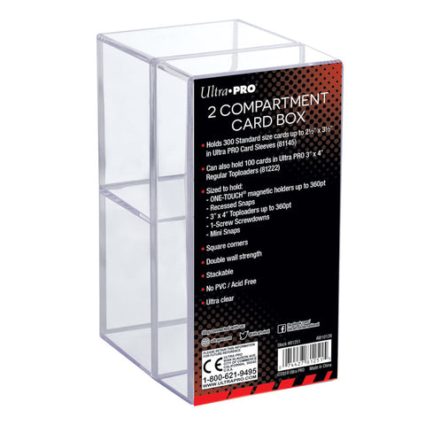 Ultra Pro: UP81251 2-Piece Clear Card Box Two Compartment
