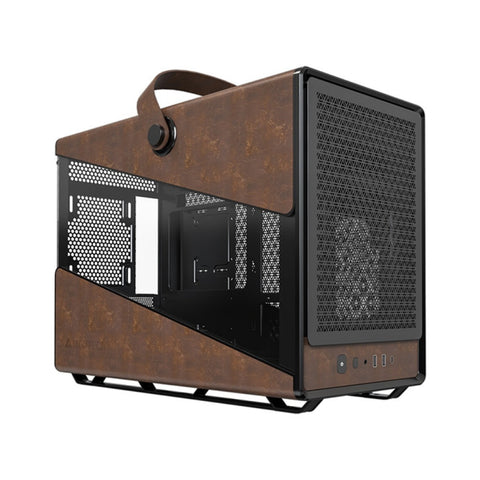 Montech Heritage Leather & Metal Micro-ATX Case - Black