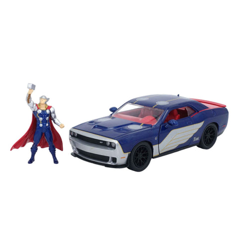 Jada 1:24 Marvel 2015 Dodge Challenger SRT Hellcat With Thor Diecast Figure