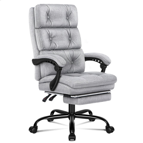 ALFORDSON Office Chair Executive Computer Fabric Work Seat Recliner (Grey)