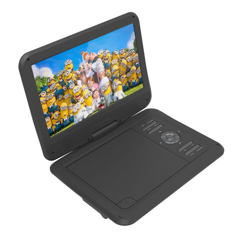 Laser Portable DVD Player 10" Screen with Anti-Skip Technology (Black)