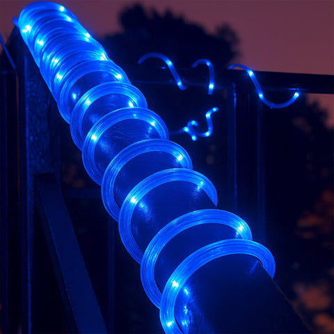 Lexi Lighting Solar Powered 10m LED Rope Christmas Lights Blue
