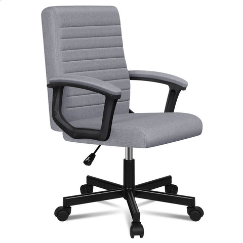 ALFORDSON Office Chair Executive Computer Seat Work Mid Back (Grey)