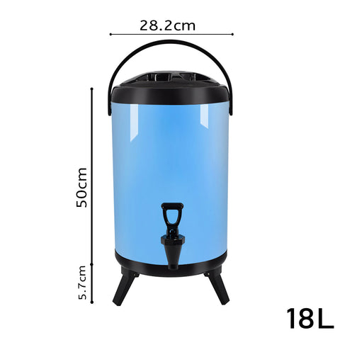 SOGA Insulated Stainless Steel Beverage Dispenser with Faucet 18L (Blue)