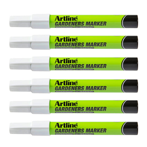Artline 12PK Gardeners Permanent Marker Fade Resistant/Instant Dry Pen White