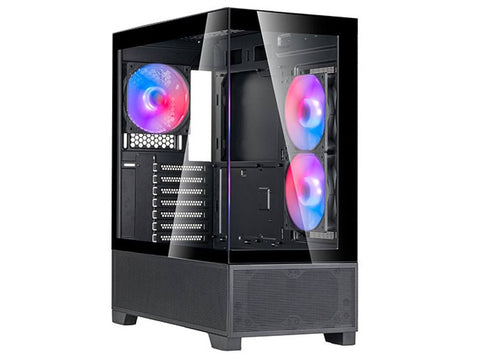 SilverStone LUCID 05 Tempered Glass ATX Case - Black