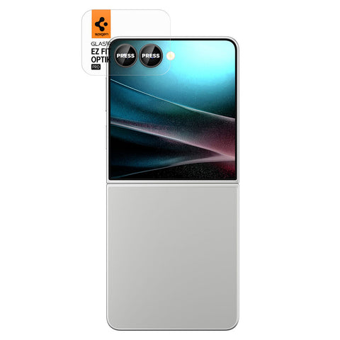 Spigen Samsung Galaxy Z Flip 7 GLAS.tR EZ Fit Optik Pro HD 2PCS Glass Screen Protector - Black
